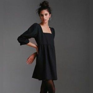 Anthropologie Black Esther Mini Dress